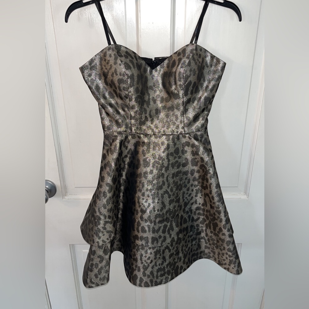 strapless silver dress NWT size 1/2